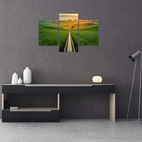 Obraz - Východ slnka nad údolím (90x60 cm)