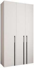 Šatníková skriňa 130 cm Carmela 40-3 (biela + čierna). Akcia -20%. Vlastná spoľahlivá doprava až k Vám domov. 1126601