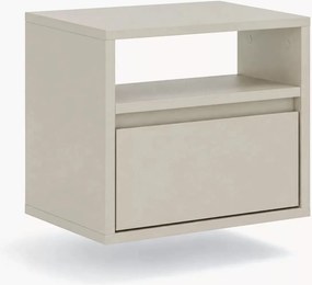 Závesný nočný stolík so zásuvkou Zolia 40 cm - kašmír