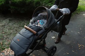 Sensillo Rukávniky na kočík Minky Jednofarebné Farba: Modrá