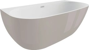 Polimat Akrylátová voľne stojaca vaňa k stene Risa 170x80 POLIMAT-Rozmery: 170x80, POLIMAT-Farba vane: Biela / grafit lesk