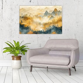 Obraz - Pohorie, akvarel (90x60 cm)