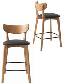 Barová stolička Pero (41114202), imitácia kože, čierna