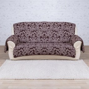 Prikrývky s opierkami čokoládové trojkreslo - sedák 160 cm