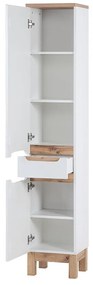 Koupelnová sestava Bali se zápustným umyvadlem a skříňkami 60 cm bílá/dub votan