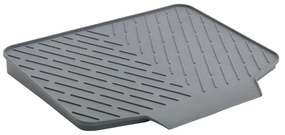 Sivá plastová odkvapkávacia podložka na riad 40x33 cm Gravity – Metaltex