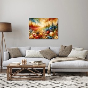 Sklenený obraz - Pestrofarebná lúka (70x50 cm)