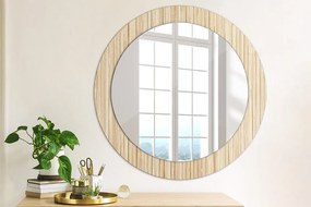 Okrúhle zrkadlo s potlačou Bambusová slama fi 70 cm