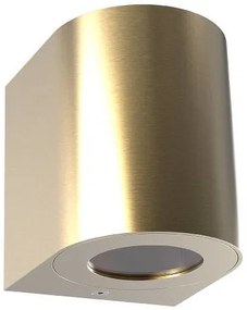 NORDLUX Vonkajšie hliníkové nástenné LED svietidlo CANTO, 2x6W, mosadz, okrúhle