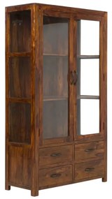 furniture-nabytek.cz - Masívna vitrína Palison z palisandra, lakovaná, tmavo hnedá