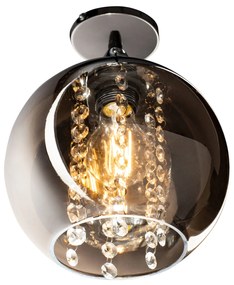Toolight - Závesné zrkadlové svietidlo s krištáľmi 1xE27 60W APP599-1C, chrómová, OSW-09671