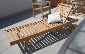 InternetovaZahrada Záhradné lehátko Wawe - teak
