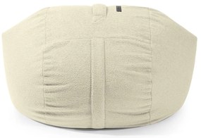 Svetlosivý sedací vak z textílie buklé Roll 105 – SLOWDOWN