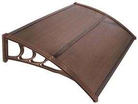 SPRINGOS Strecha, prístrešok na vchodové, balkónové a terasové dvere 120×80 cm – hnedá HA7473