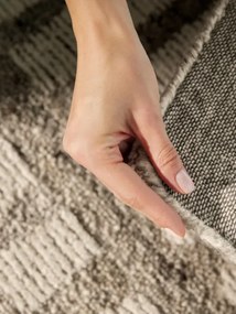 Koberec BOHO Linara kremový / hnedý