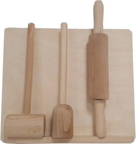 Drevená sada pre malých kuchárov, 23 x 6 x 21 cm, 3 ks