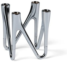 Svietnik v striebornej farbe Morsø Roots