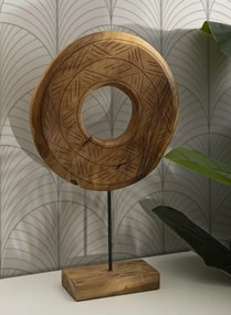 Drevená dekorácia Dorat 58 cm hnedá