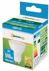 Toolight - LED studená žiarovka GU10 230V 6W 500lm 13266, OSW-01027