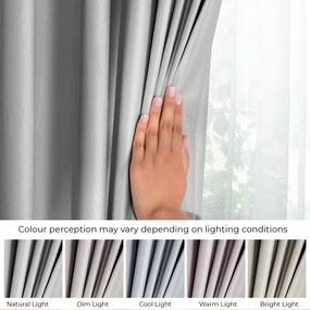 Svetlosivý zamatový dimout záves 140x270 cm Eyelets – Restilo