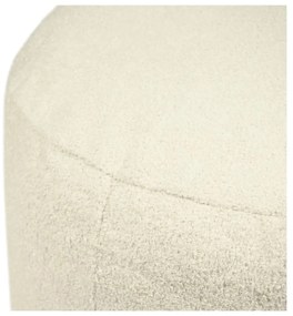 Krémový taburet z textílie buklé Om 60 – SLOWDOWN