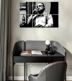 Najväčší mafiáni na plátne The Godfather - Vito Corleone s fľaškou škótskej | rôzne rozmery
