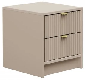 Nočný stolík Razimo 2SZ, Farby: Biely velvet