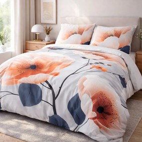 SATÉNOVÉ OBLIEČKY SATYNLOVE PREMIUM 180X200 CM, 2KS 70X80 CM KVETY