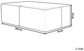 Ochranná plachta na záhradný nábytok 205 x 70 x 35 cm CHUVA Beliani