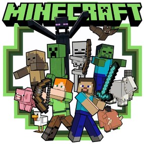 Textilná nálepka na stenu "Minecraft 2"