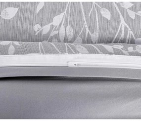 Sivé obliečky na jednolôžko zo žakára 140x200 cm Boston – My House