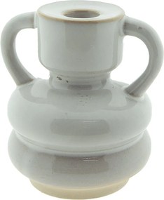 Béžový porcelánový svietnik na úzku sviečku Chrie - Ø 9*9 cm