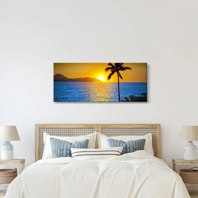 Obraz - Západ slnka nad morom (120x50 cm)