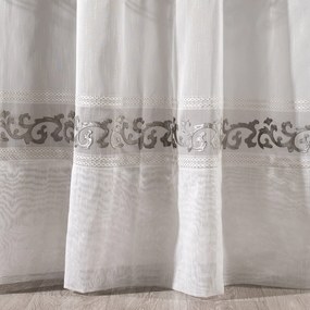 ZÁCLONA NA KRÚŽKOCH ANNE 140X270 CM VZOROVANÁ