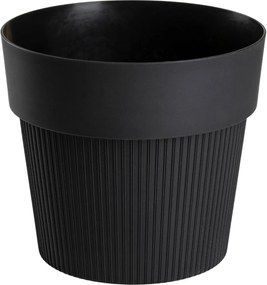 PLASTOVÝ KVETINÁČ SILVA LINE 16X14 CM ČIERNA