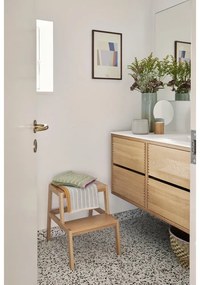 Modro-fialový bavlnený uterák Hübsch Dora, 50 x 100 cm