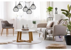 Závesné svietidlo Nuvola Spider 4, 5x čierne drôtené tienidlo, ch