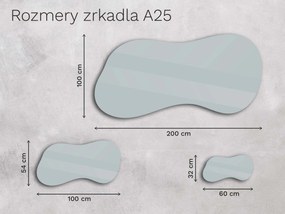 Organické LED zrkadlo s osvetlením A25 60x32