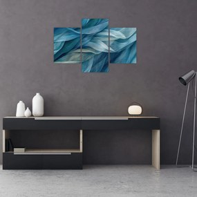 Obraz - Modrobiele vlnky (90x60 cm)