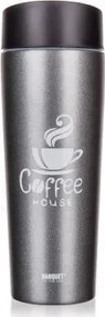 Cestovný termohrnček Coffee 350 ml, šedý%