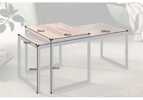 Konferenčný stôl 41069 100x40cm 2-set Drevo Palisander  - Komfort-nábytok