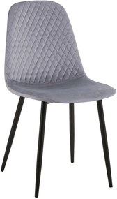 Stolička Giverny zamat - sivá