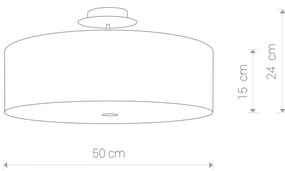 NOWODVORSKI Stropné moderné osvetlenie VIVIANE, 3xE27, 60W, 50cm, okrúhle, biele