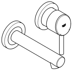 GROHE 19575001 - Umývadlová dvojotvorová batéria CONCETTO 147 mm lesklý chróm