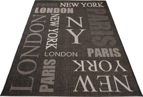 TA Koberec 20224 Čierna / strieborná