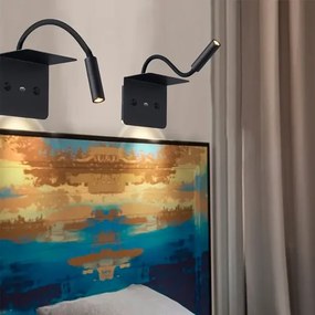 LED nástenné svietidlo Vera čierne