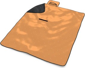 Sablio Plážová deka Biele čiarky na oranžovej: 200x140 cm