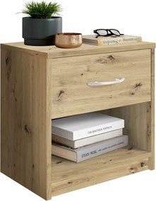 Nočný stolík s 1 zásuvkou Pepe, dub artisan