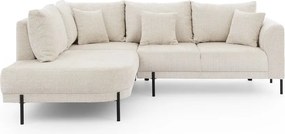 Béžová ženilková rohová pohovka (ľavý roh/do L) Mauris – Ropez