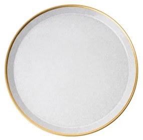 Jedálna súprava 16 ks, sivá/zlatá, porcelán